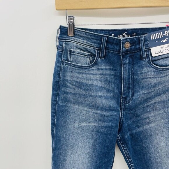 Hollister Juniors 3 Short High Rise Super Skinny Classic Stretch Distressed Jean - Picture 2 of 9